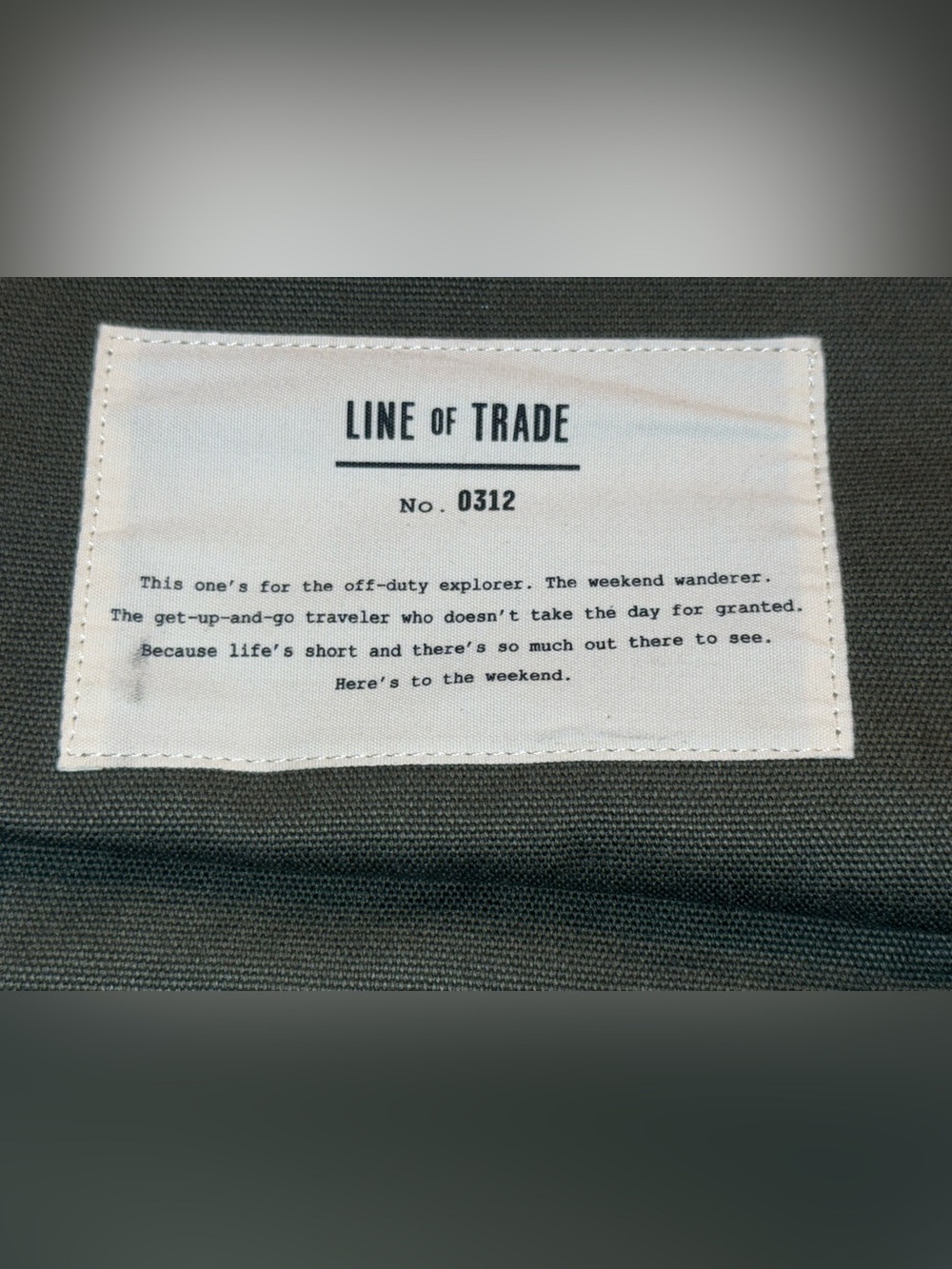 Line of Trade Canvas Weekender Duffel Bag - Olive Green 0312 - Picture 5 of 8